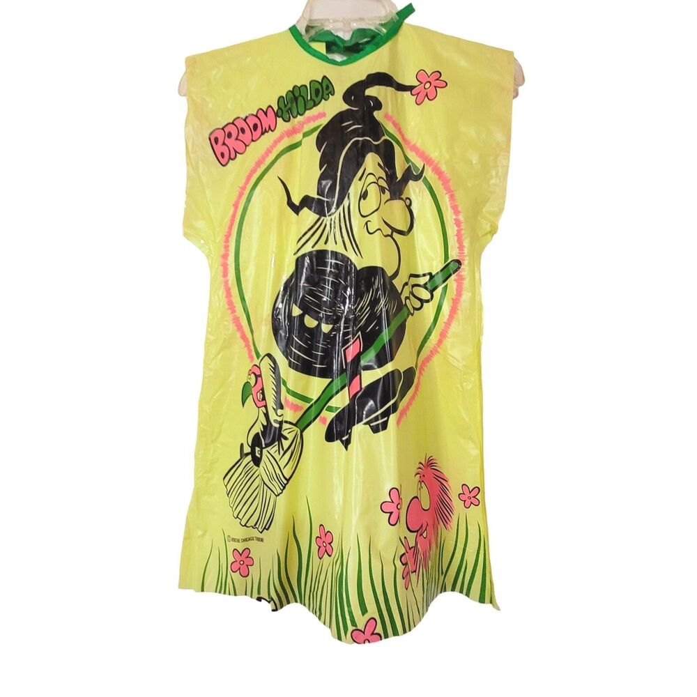 1976 Broom Hilda Witch  Halloween Costume Ben Cooper Childs Small 4-6 Plastic